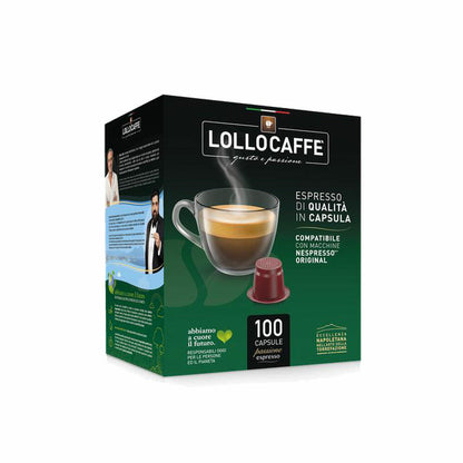 Lollocaffè Kaffeekapseln Espresso Classico, kompatibel mit Nespresso-Kapselsystem, 100 Kapseln à 5.5 g