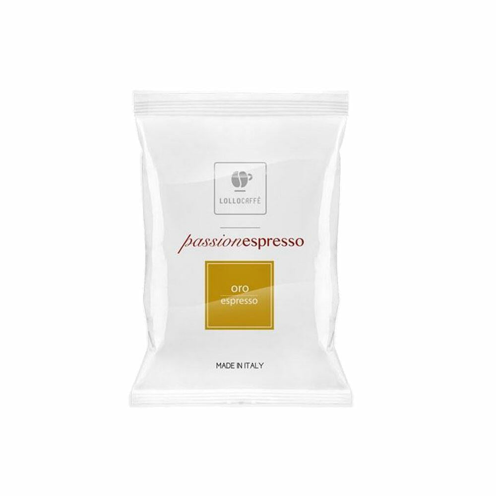 Lollocaffè Kaffeekapseln Espresso Oro, kompatibel mit Nespresso-Kapselsystem, 100 Kapseln à 5.5 g