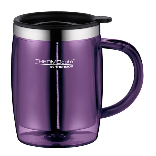 Thermos Tasse Desktop Mug Thermocafé, Thermobecher, Kaffeebecher, Edelstahl, PP, Purple, 350 ml, 4059.245.035