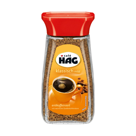 Cafè Hag Classic Mild, Full-bodied Aroma, Decaffeinated, Instant Coffee, 100g