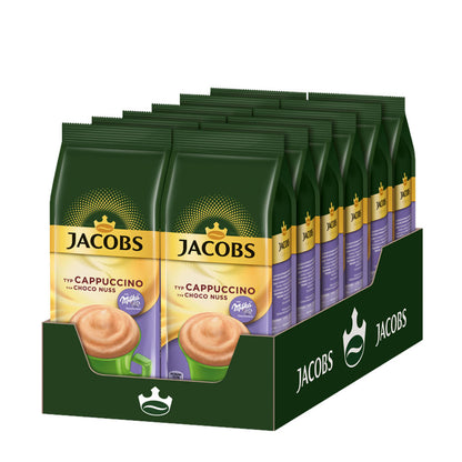 Jacobs Momente Choco Cappuccino Nuss, Mild mit Schokonote Nachfüllbeutel, 12 x 500g