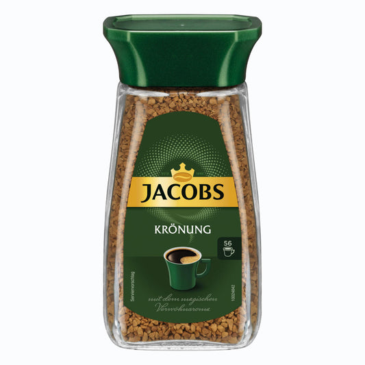 Jacobs Krönung, Löslicher Kaffee, Instantkaffee, Instant Kaffee, Löskaffee, Glas, 100 g
