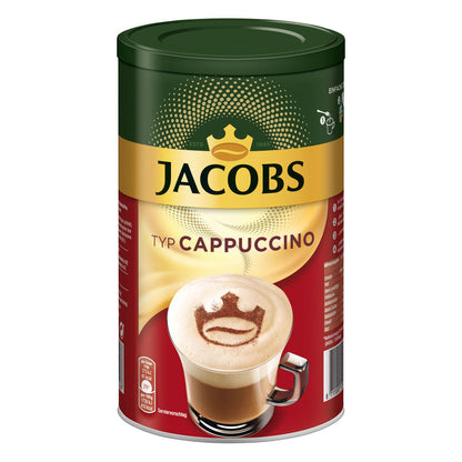 Jacobs Krönung Typ Cappuccino Dose, Feine Cremigkeit, Instant Kaffee, mild, 6 x 400g, 606484