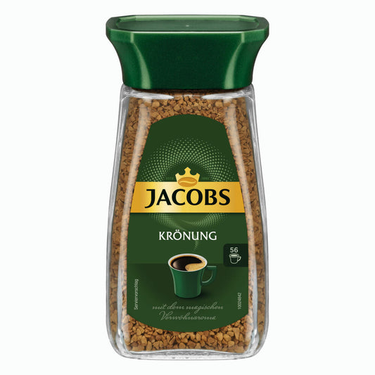 Jacobs Krönung, Löslicher Kaffee, Instantkaffee, Instant Kaffee, Löskaffee, Glas, 6 x 100 g