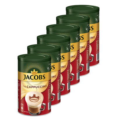 Jacobs Krönung Typ Cappuccino Dose, Feine Cremigkeit, Instant Kaffee, mild, 6 x 400g, 606484