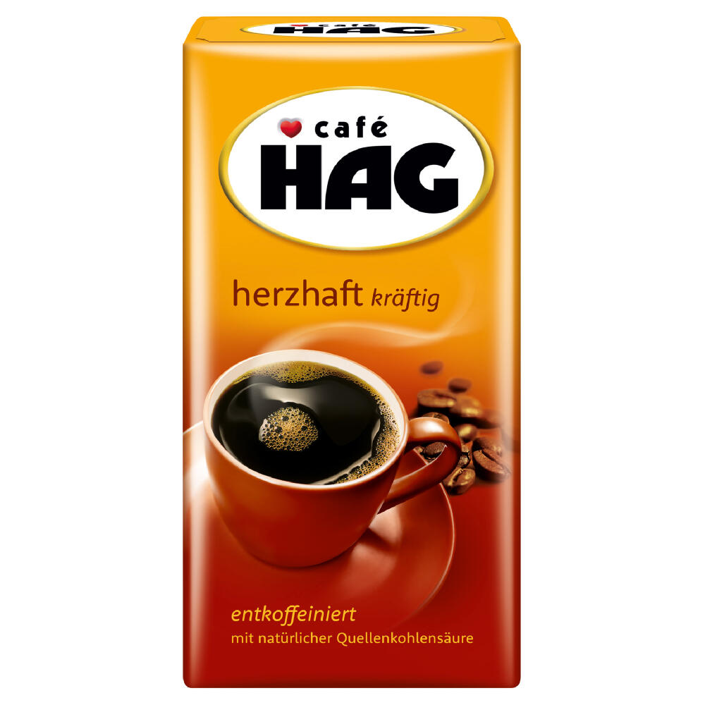 Cafè Hag Herzhaft kräftig, Vollmundiges Aroma, Entkoffeiniert, Filter-Kaffee, 500g, 19132