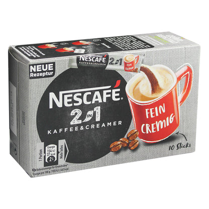 Nescafé 2in1 Sticks, Instantkaffee mit Creamer, Instant Kaffee, 80 Portionssticks