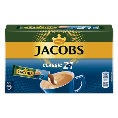 Jacobs 2in1 löslicher Kaffee, Instantkaffee, 10 Becherportionen