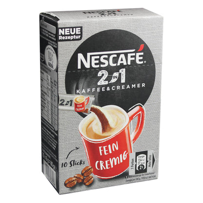 Nescafé 2in1 Sticks, Instantkaffee mit Creamer, Instant Kaffee, 20 Portionssticks