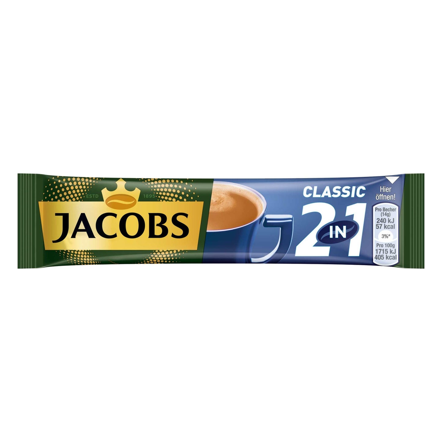 Jacobs 2in1 löslicher Kaffee, Instantkaffee, 10 Becherportionen