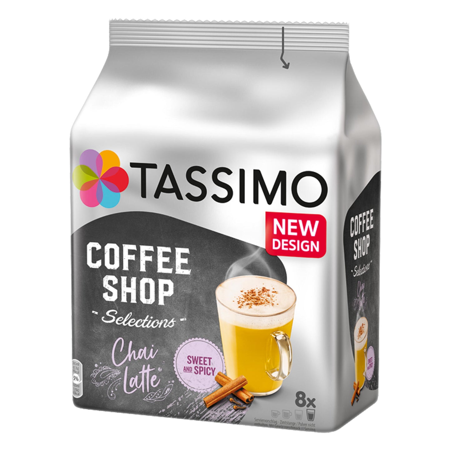 Tassimo Chai Latte, Coffee Shop Selections, Chai Tea, Hot Drink, 188 g, 8 T-Discs / Portions