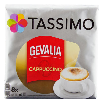 Tassimo Gevalia Cappuccino, Kaffee, Kaffeekapsel, Gemahlen, 8 T-Discs / Portionen